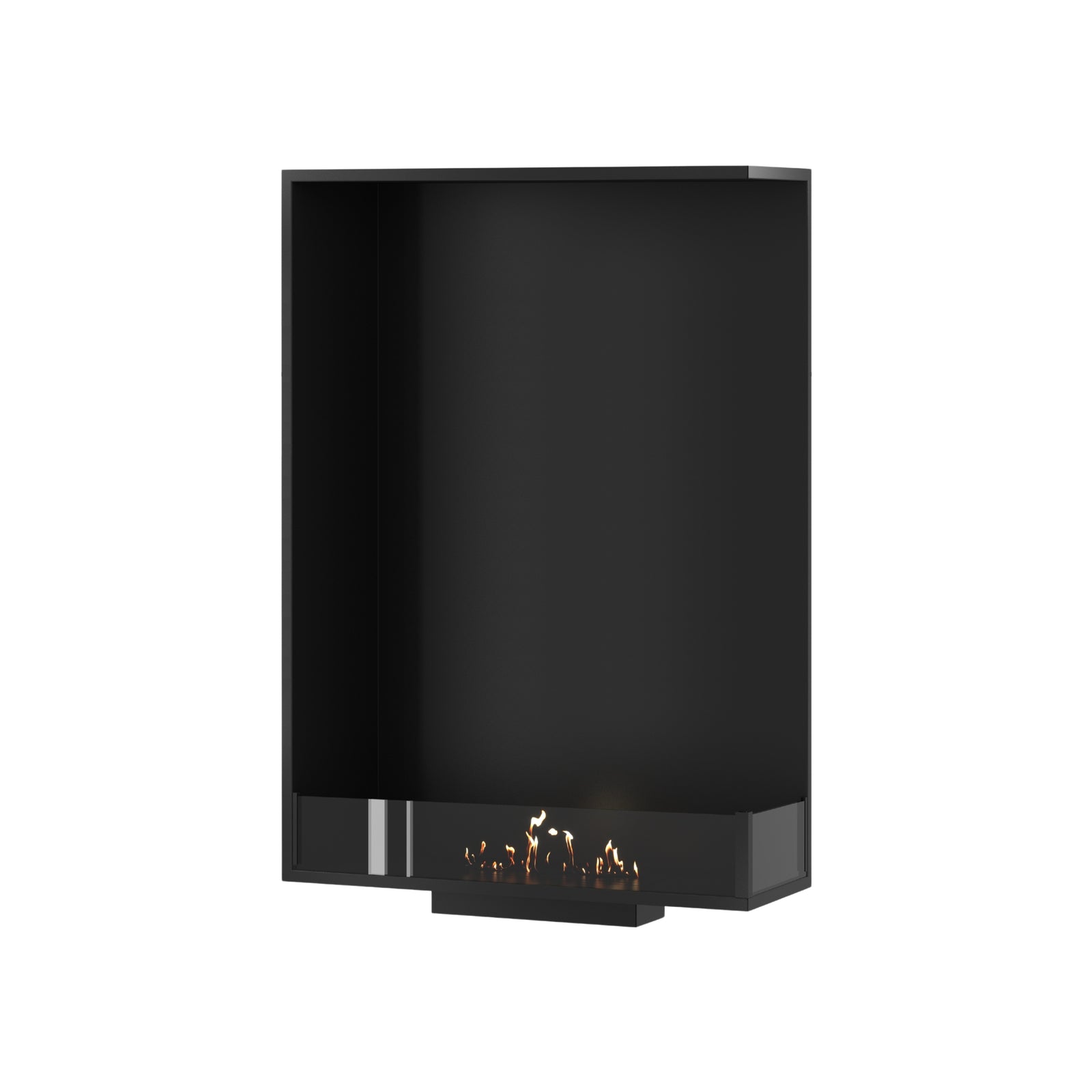 Base Right Vertical Built-in Corner Fireplace 80 x 120 cm