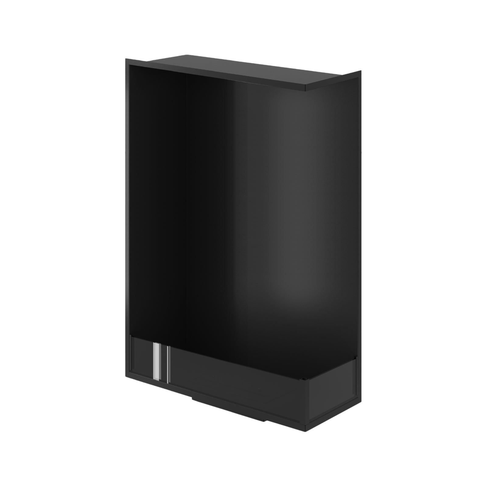 Base Right Vertical Built-in Corner Fireplace 80 x 140 cm