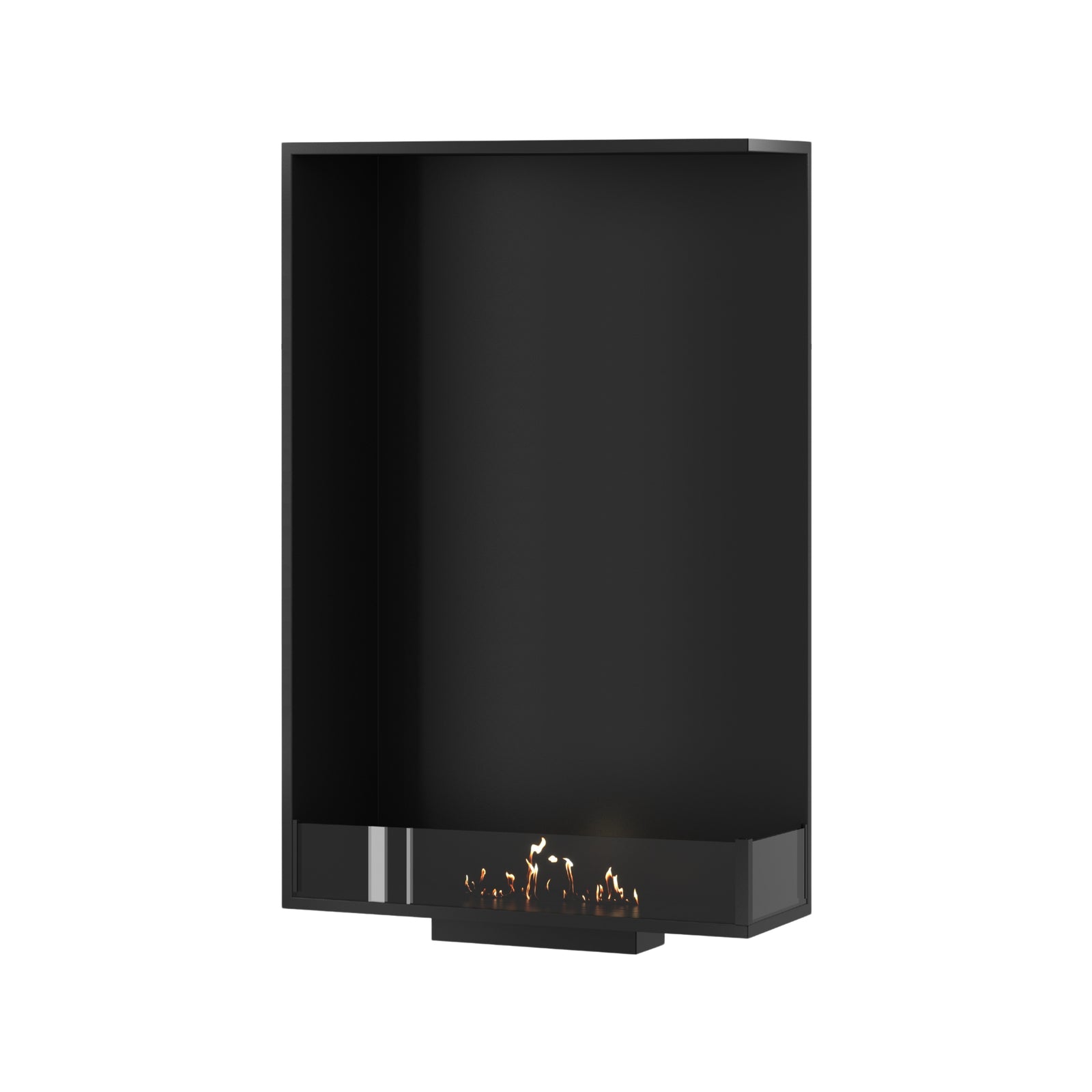 Base Right Vertical Built-in Corner Fireplace 80 x 140 cm