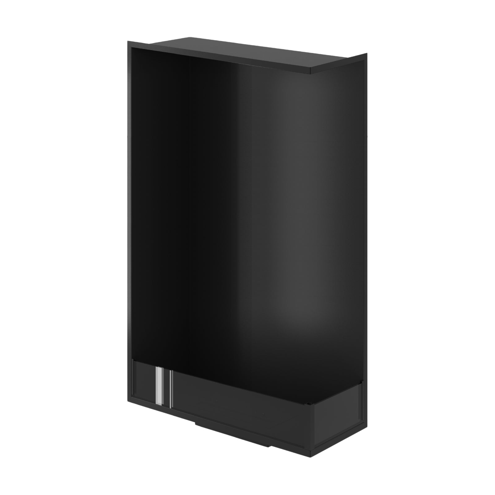 Base Right Vertical Built-in Corner Fireplace 80 x 160 cm