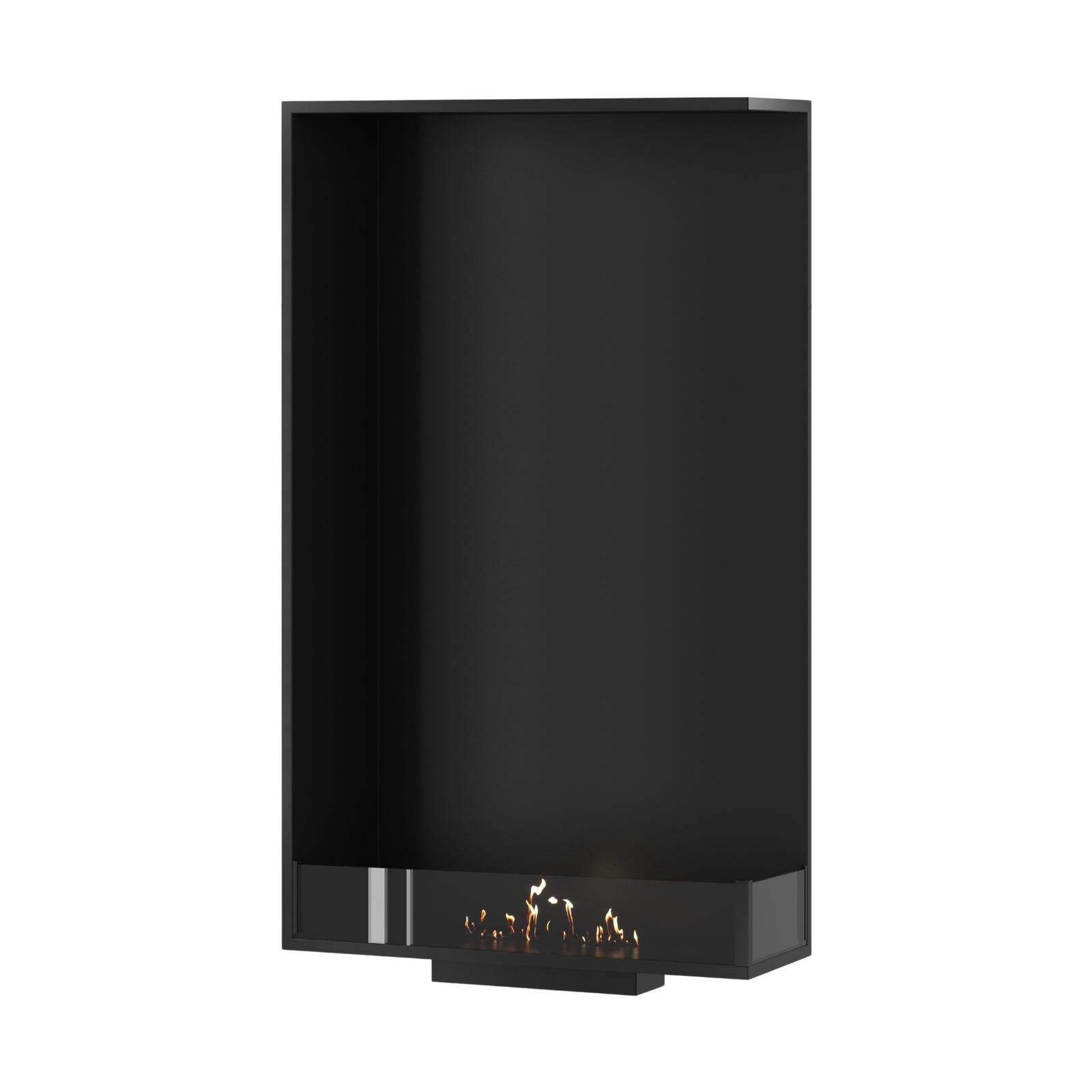 Base Right Vertical Built-in Corner Fireplace 80 x 160 cm