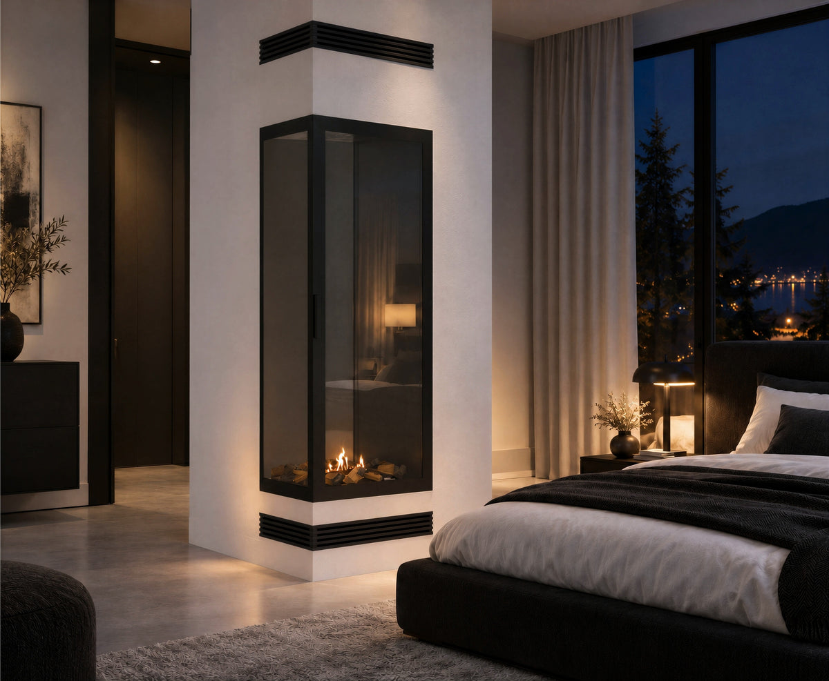 Base Vertical Corner Left Full Glass 60 x 120 cm