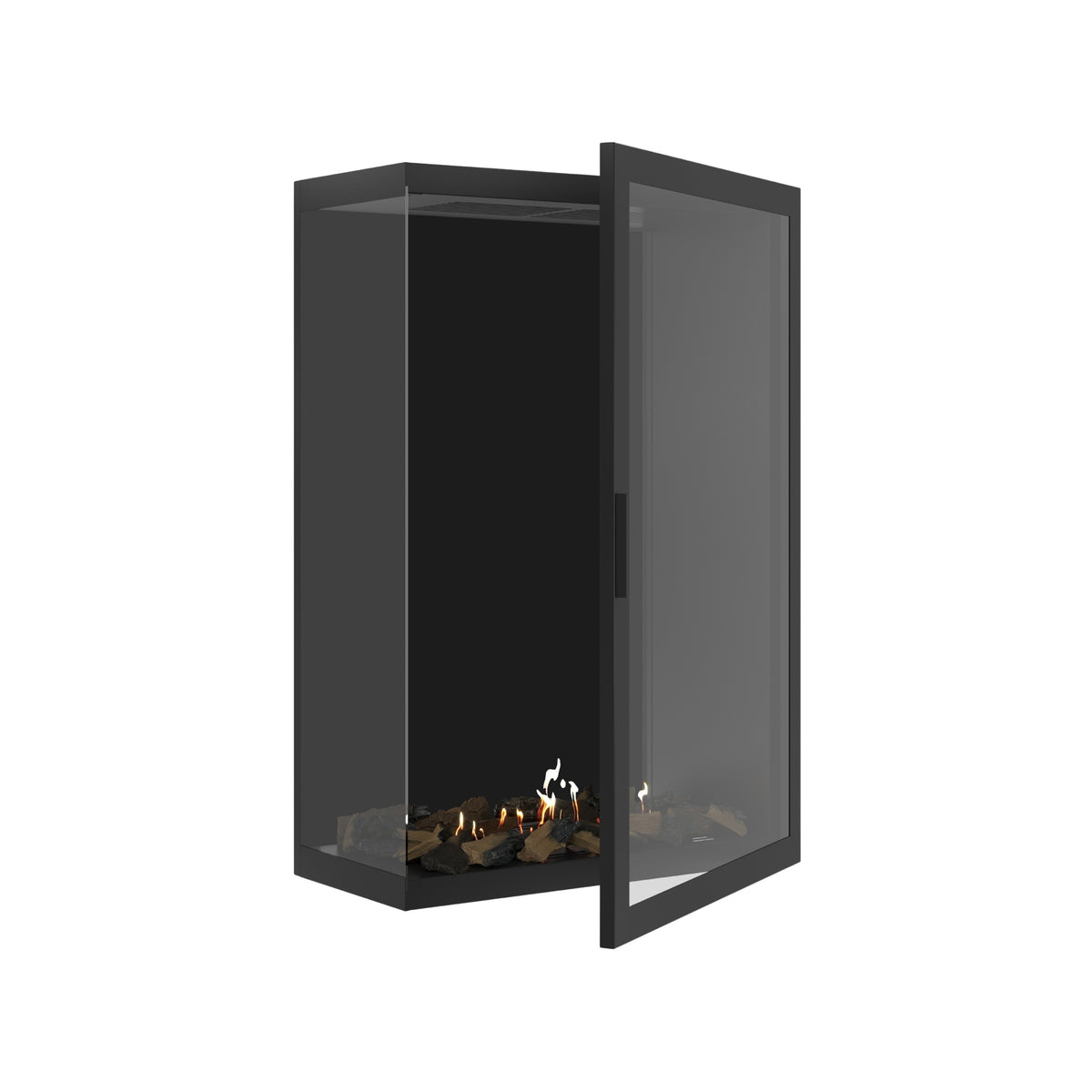 Base Vertical Corner Left Full Glass 80 x 120 cm