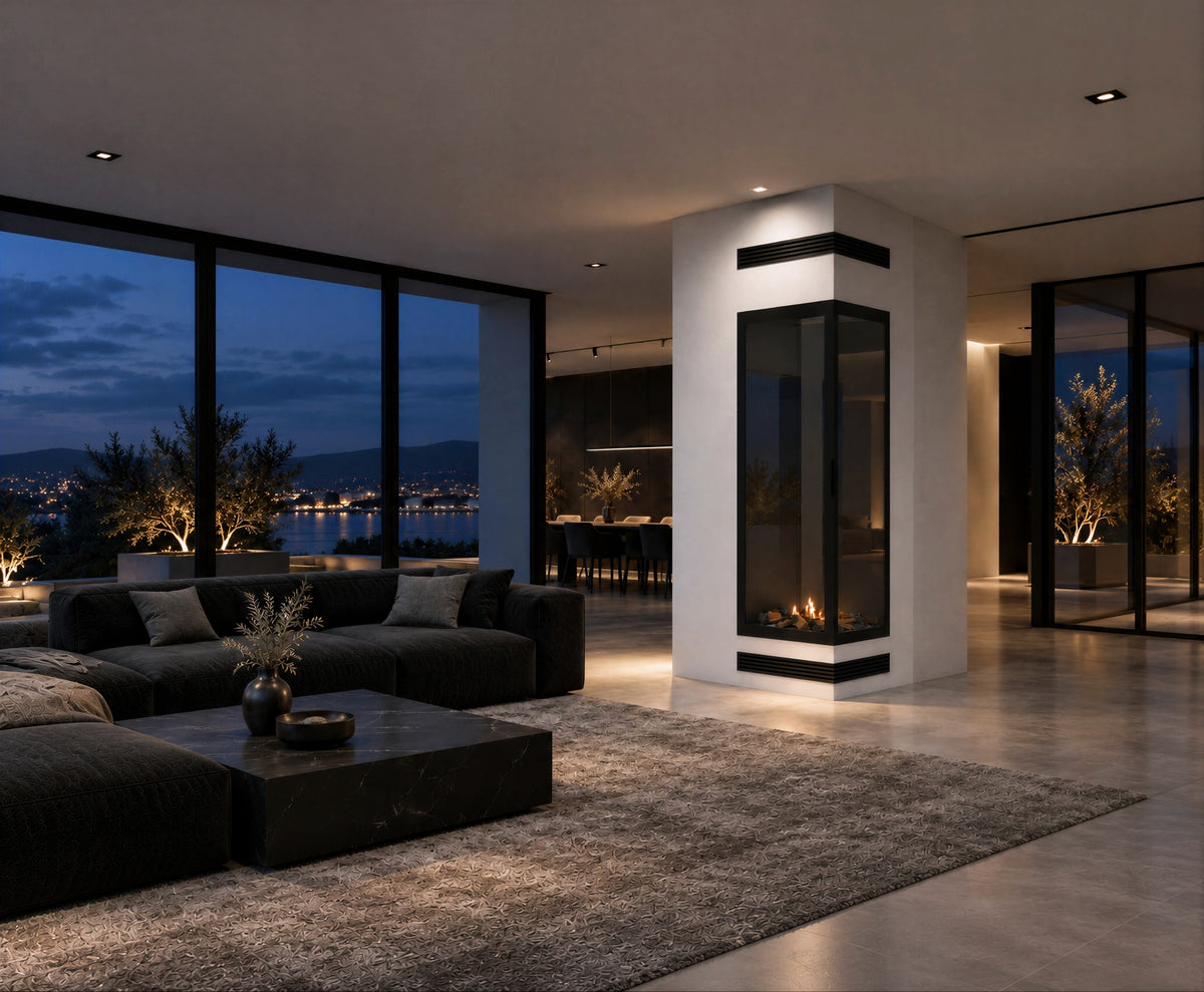Base Vertical Corner Right Full Glass 60 x 120 cm