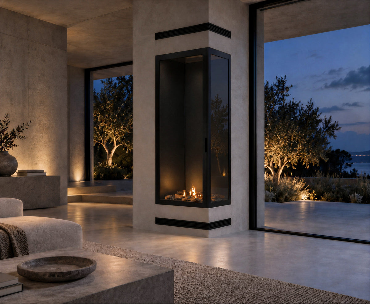 Base Vertical Corner Right Full Glass 70 x 120 cm