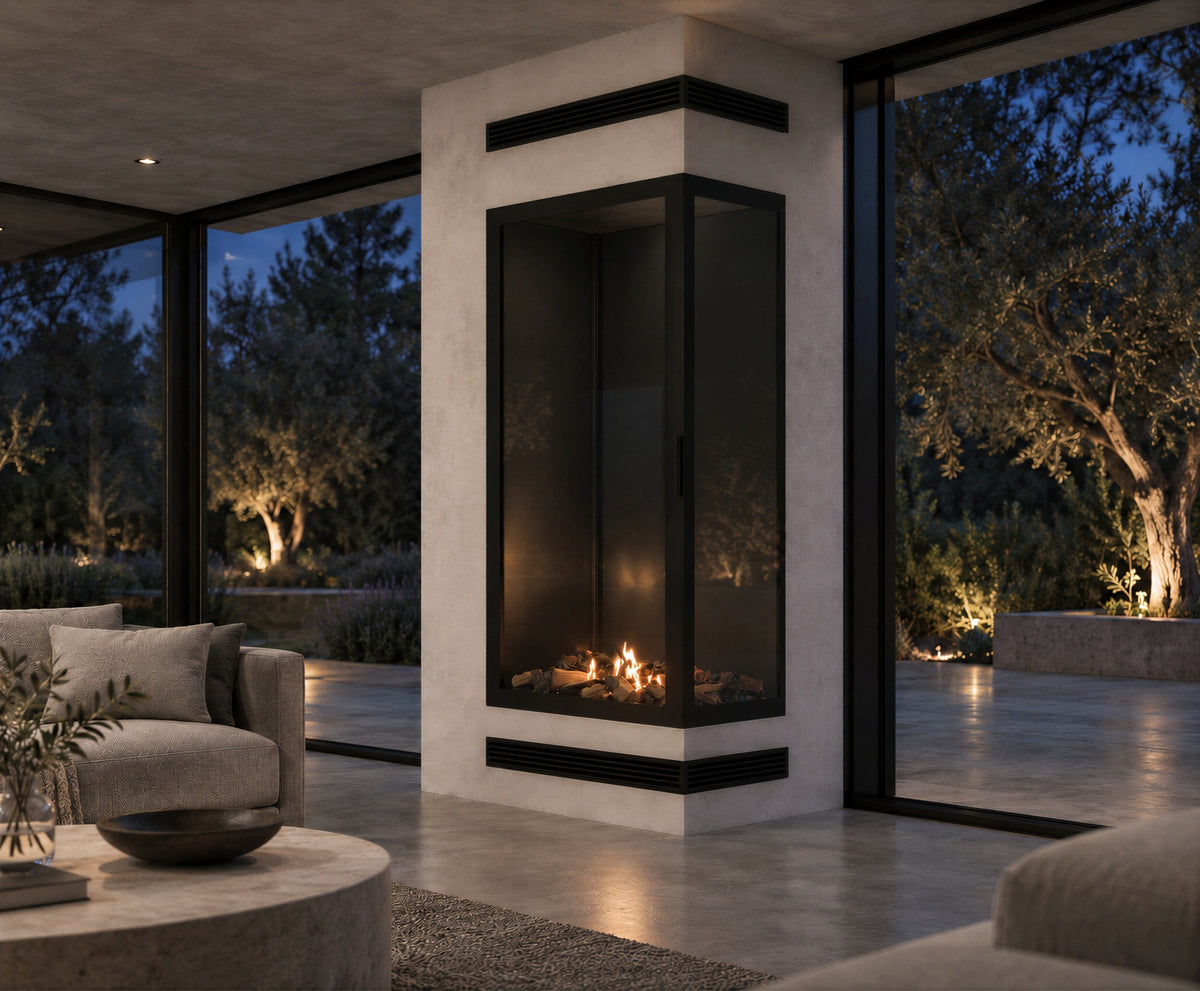 Base Vertical Corner Right Full Glass 70 x 140 cm
