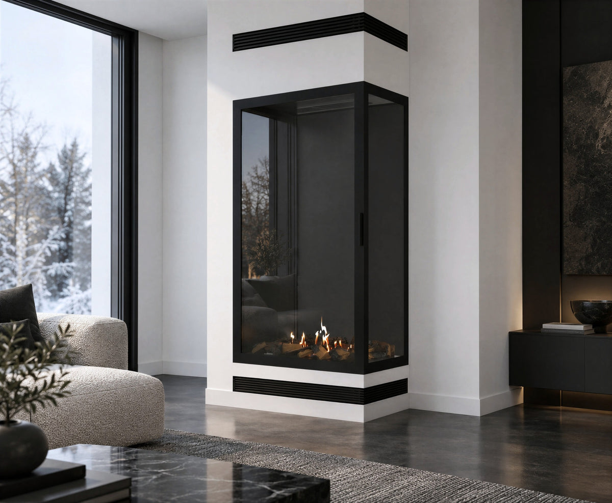 Base Vertical Corner Right Full Glass 80 x 160 cm