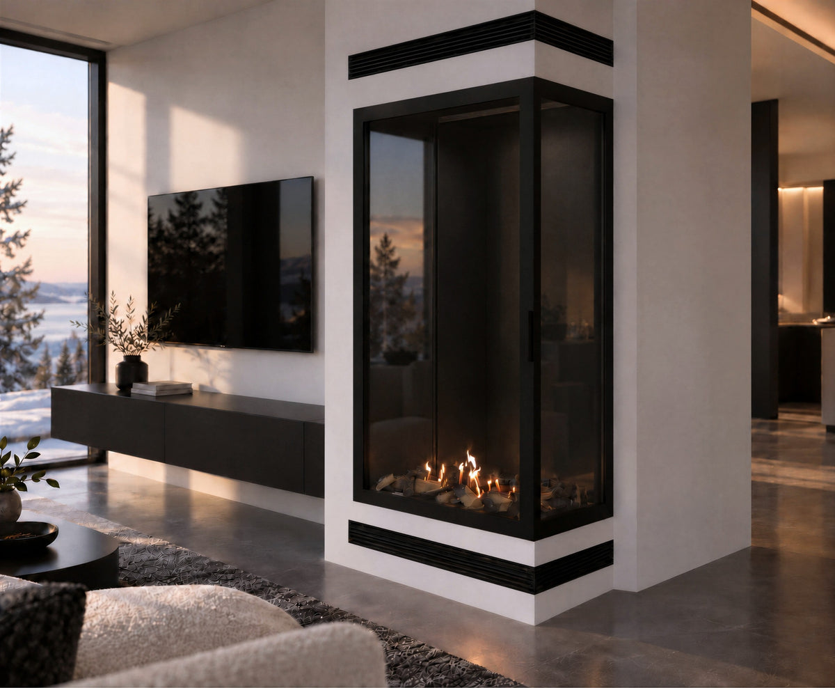 Base Vertical Corner Right Full Glass 80 x 200 cm