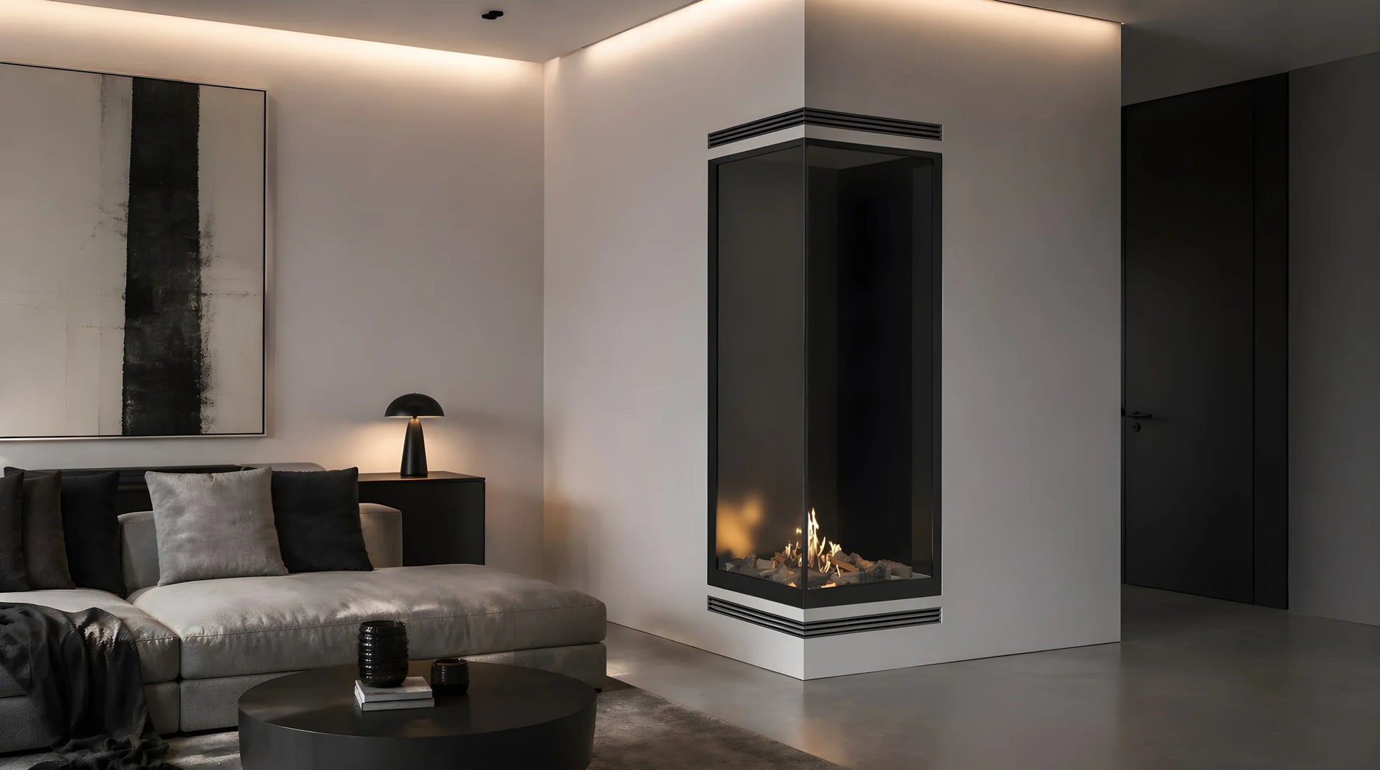 Base Vertical Corner Right Full Glass 70 x 200 cm