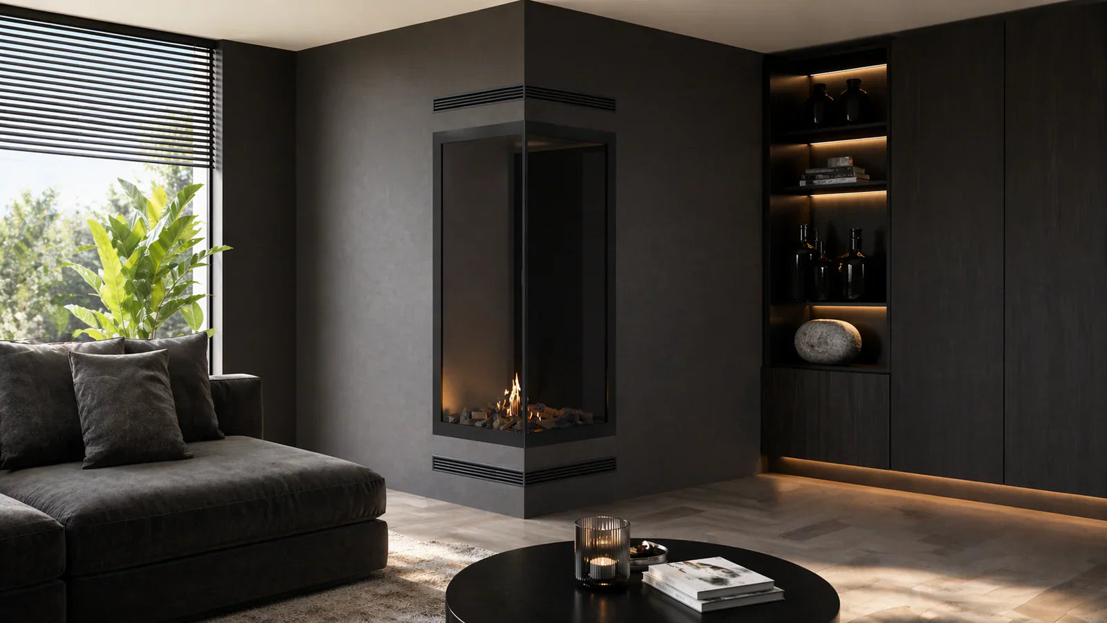Image of Base Vertical Corner Right Full Glass 70 x 200 cm
