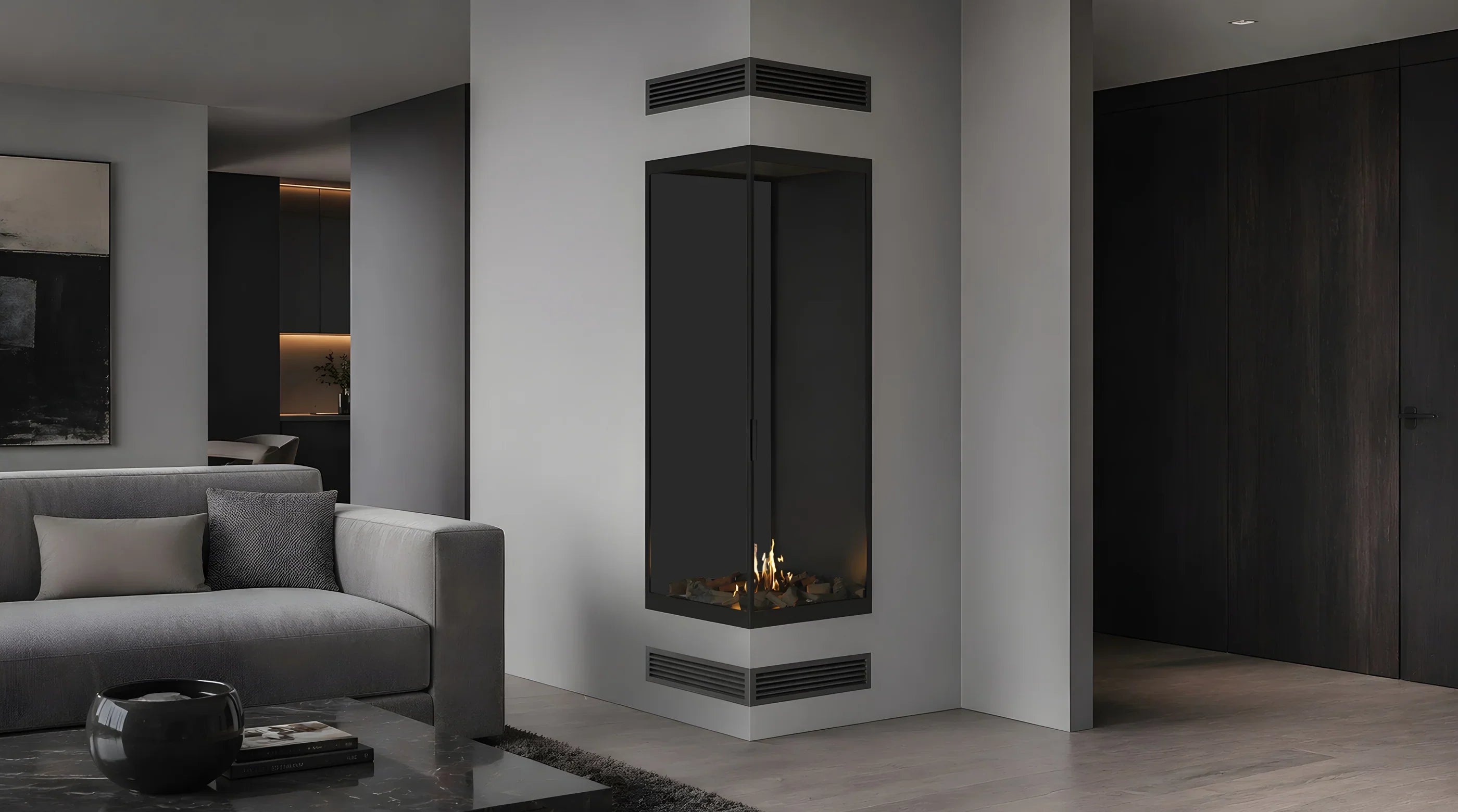 Image of Base Vertical Corner Left Full Glass 60 x 120 cm