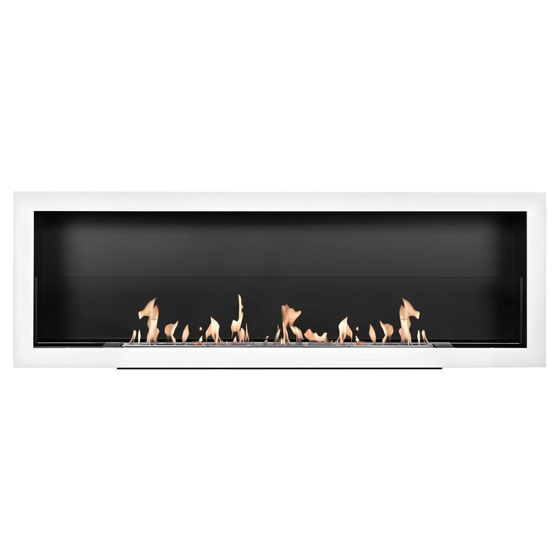 Bio Ethanol Built-In Fireplace White 120 cm