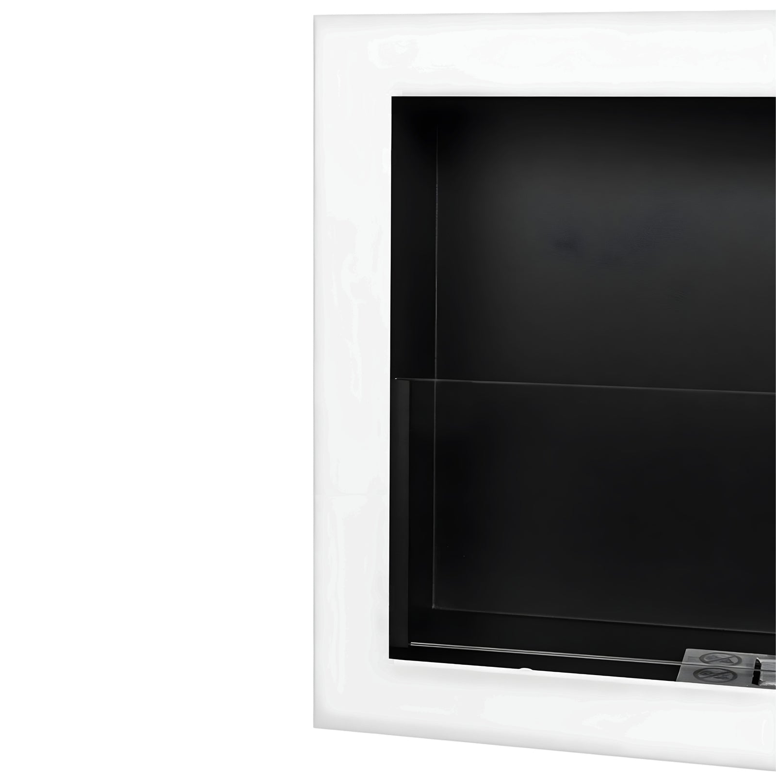 Bio Ethanol Built-In Fireplace White 120 cm