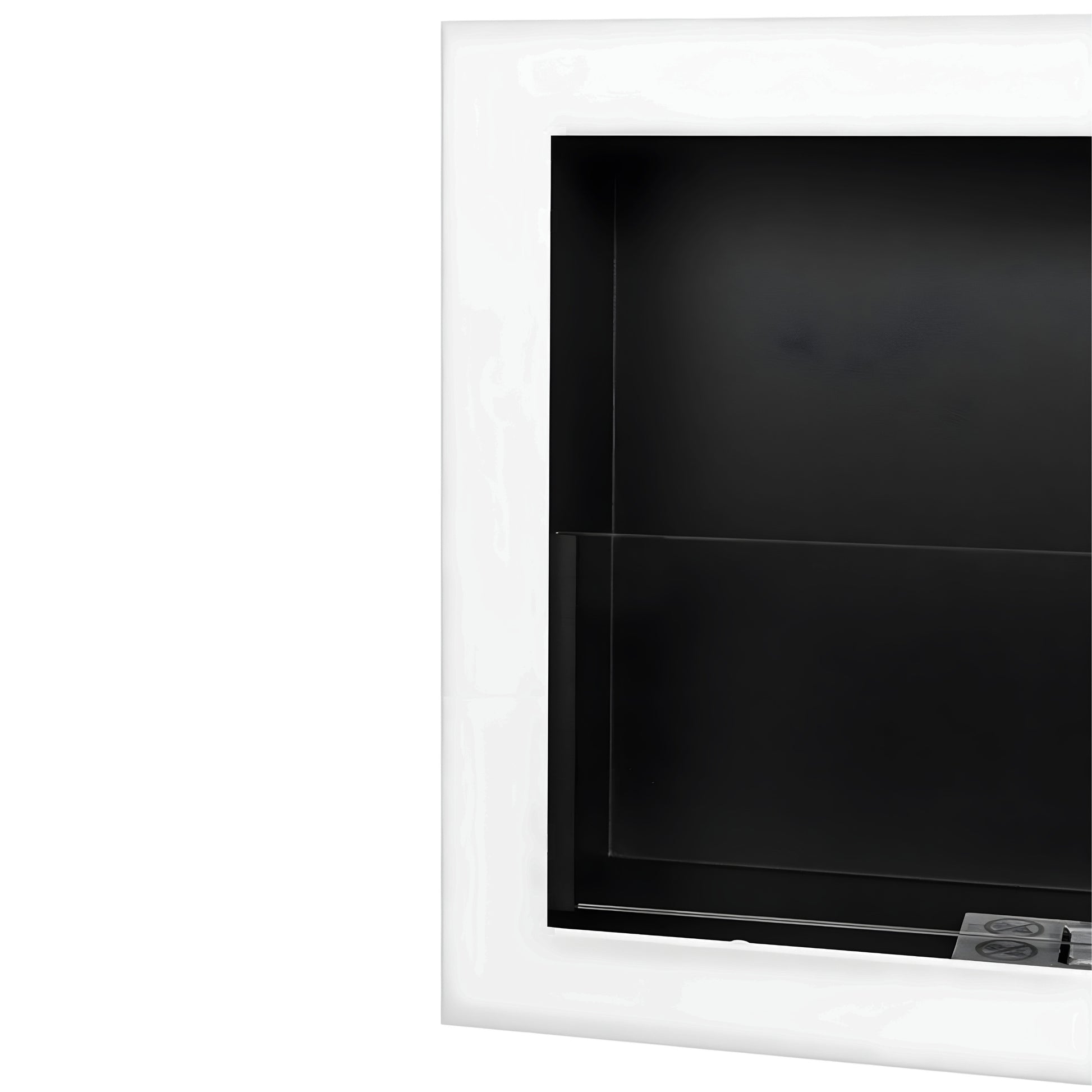 Bio Ethanol Built-In Fireplace White 120 cm