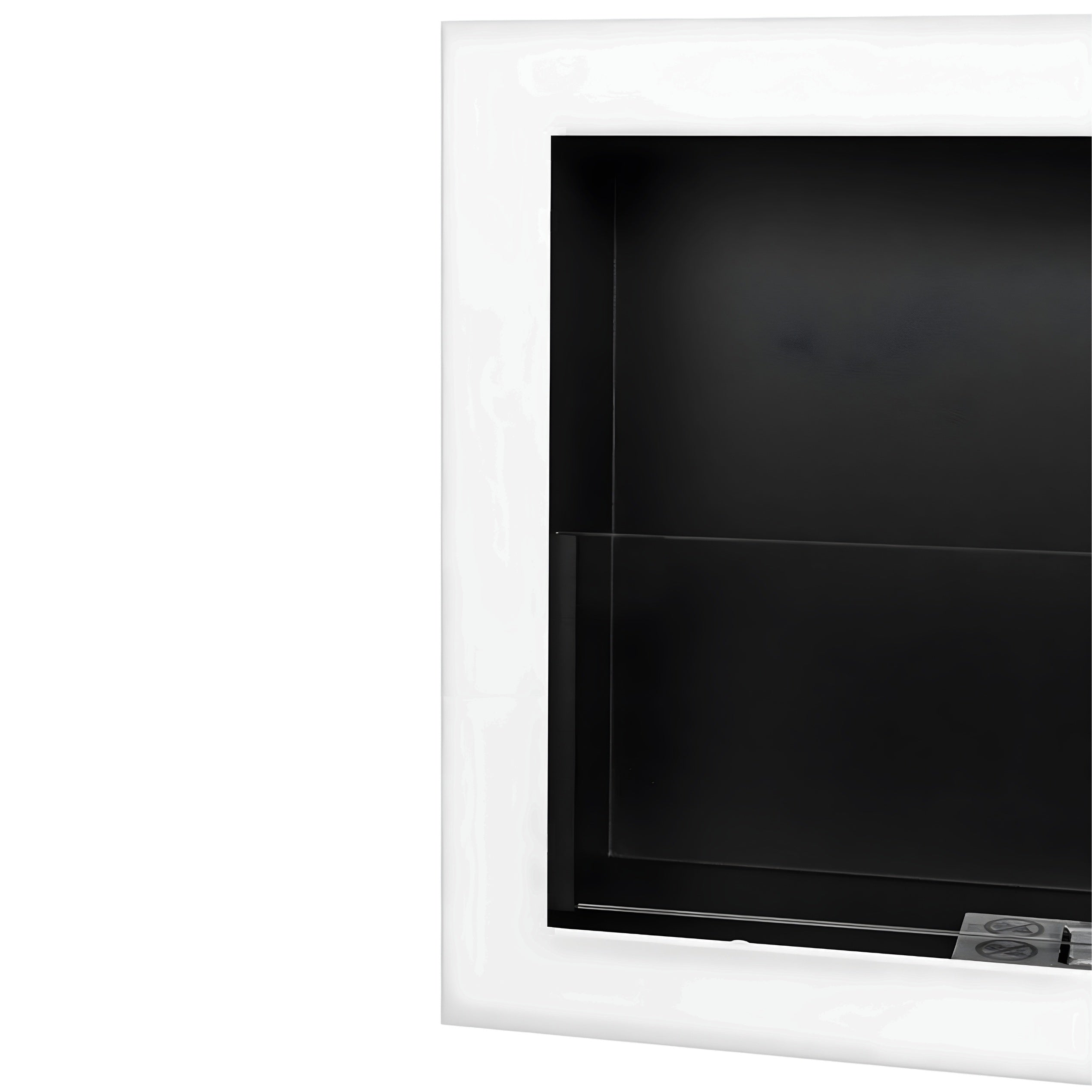 Bio Ethanol Built-In Fireplace White 120 cm