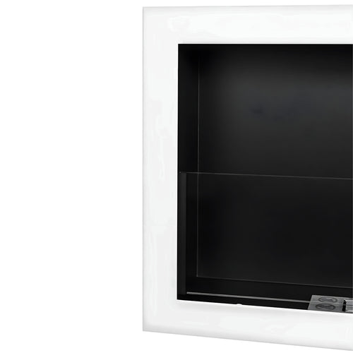 Bio Ethanol Built-In Fireplace White 120 cm