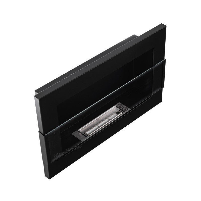 Bio Ethanol Built-In - Wall Fireplace Black 65 cm