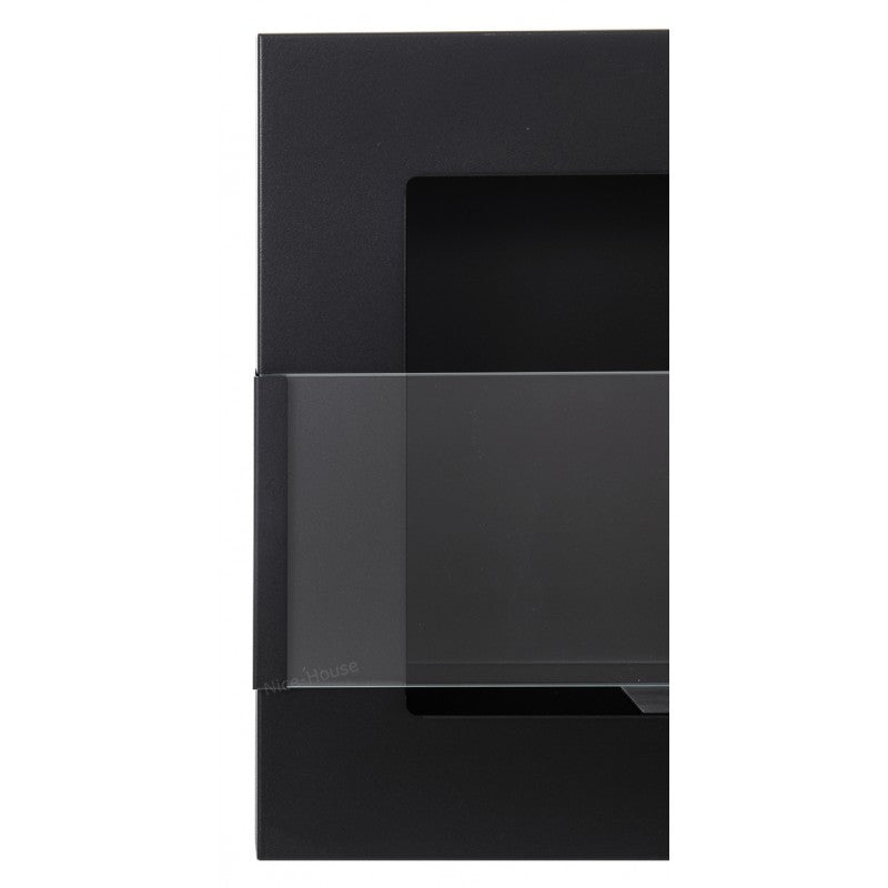 Bio Ethanol Built-In - Wall Fireplace Black 65 cm