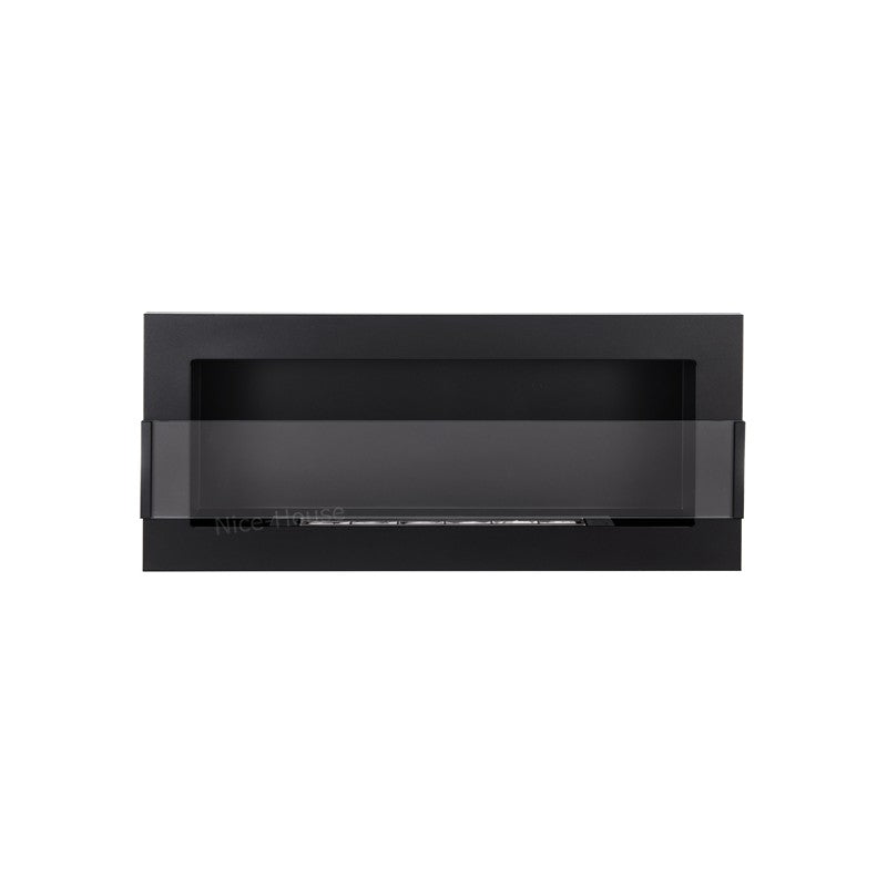 Bio Ethanol Built-In - Wall Fireplace Black 90 cm