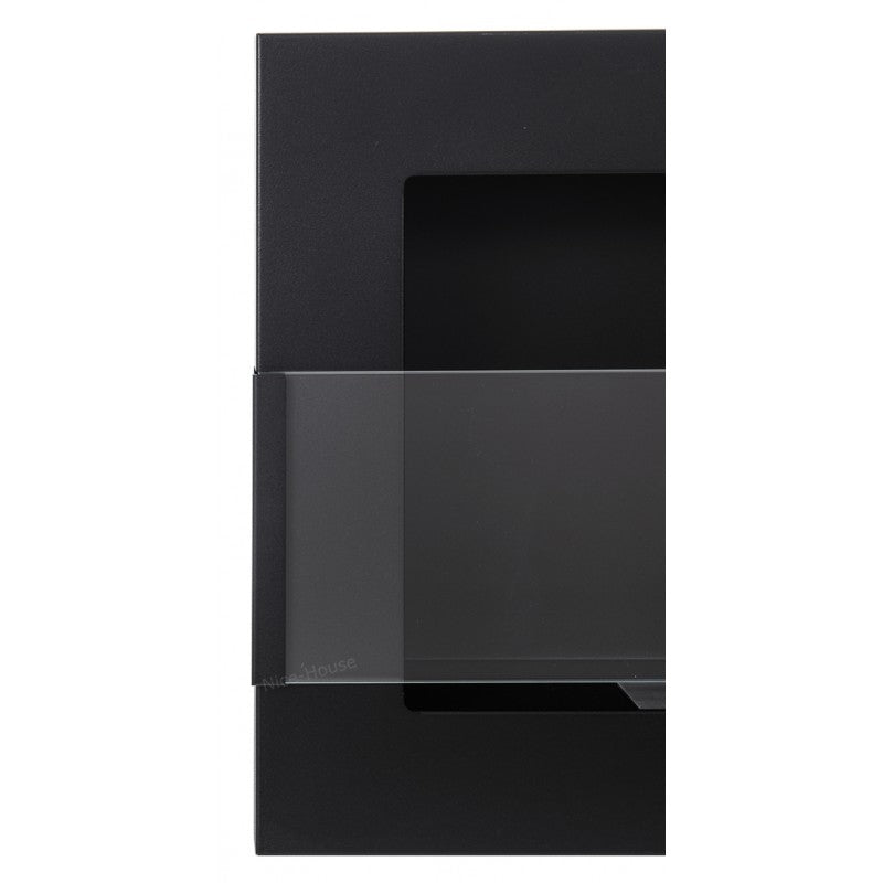 Bio Ethanol Built-In - Wall Fireplace Black 90 cm