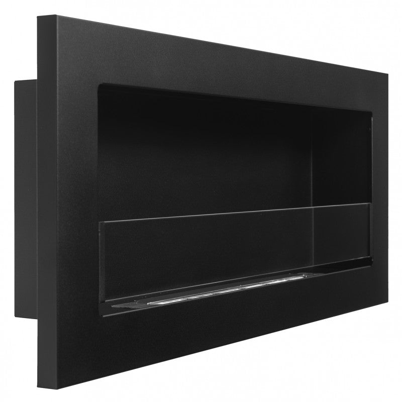 Bio Ethanol Built-In - Wall Fireplace Black 90 cm