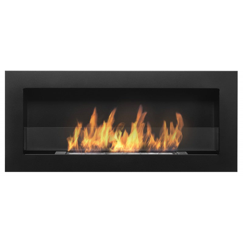 Bio Ethanol Built-In - Wall Fireplace Black 90 cm