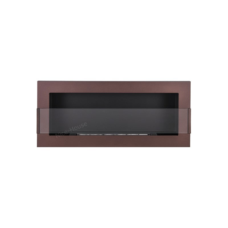 Bio Ethanol Built-In - Wall Fireplace Brown 90 cm