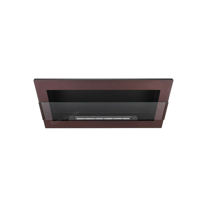 Bio Ethanol Built-In - Wall Fireplace Brown 90 cm