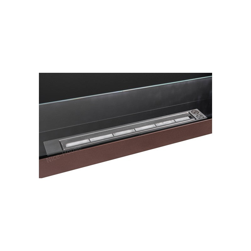 Bio Ethanol Built-In - Wall Fireplace Brown 90 cm