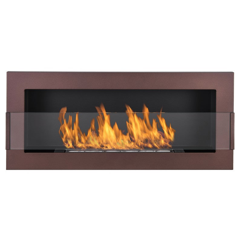 Bio Ethanol Built-In - Wall Fireplace Brown 90 cm