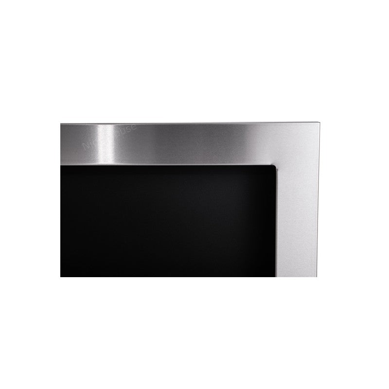 Bio Ethanol Built-In - Wall Fireplace Stainless Steel 90 cm