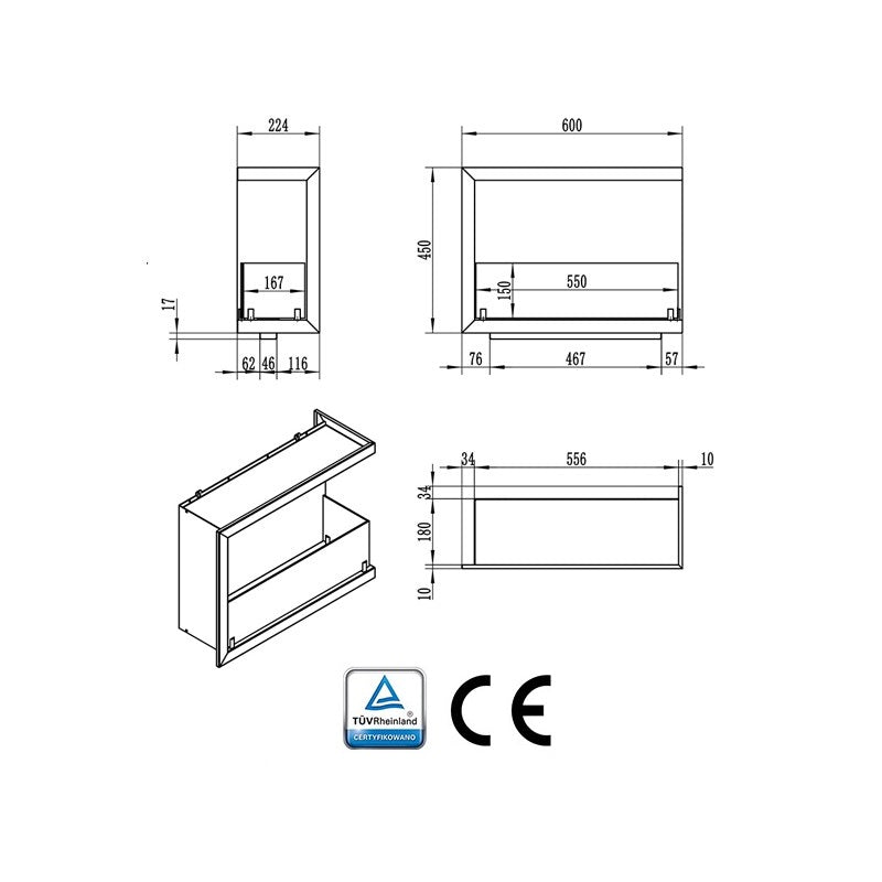 Bio Ethanol Corner R Bild In Fireplace 60 cm