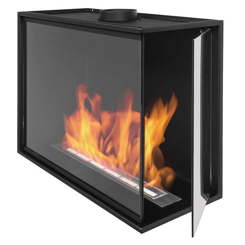 Bio Ethanol Corner R Bild In Fireplace With Full Glass 60 cm