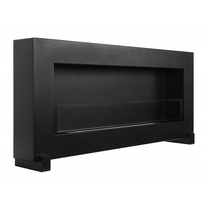 Bio Ethanol Standing - Wall Fireplace Black Box 90 cm