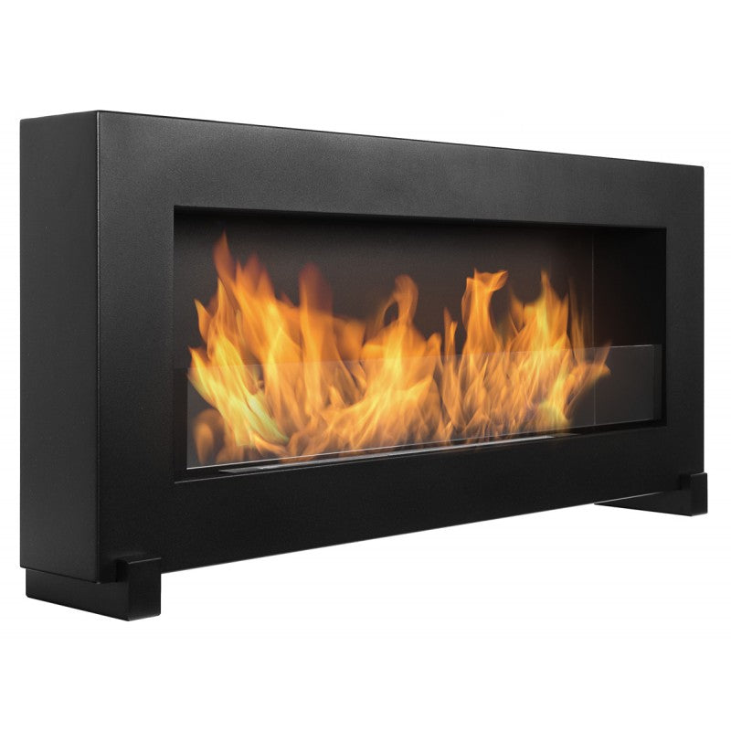 Bio Ethanol Standing - Wall Fireplace Black Box 90 cm