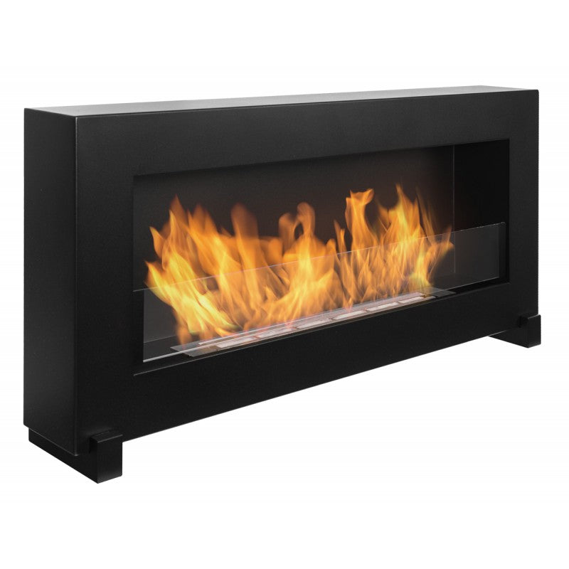 Bio Ethanol Standing - Wall Fireplace Black Box 90 cm