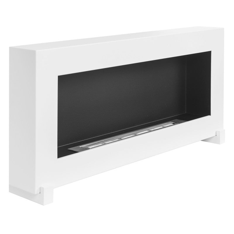 Bio Ethanol Standing - Wall Fireplace White Box 90 cm