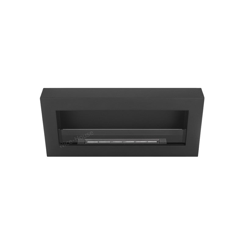 Bio Ethanol Wall Fireplace Black Box 90 cm