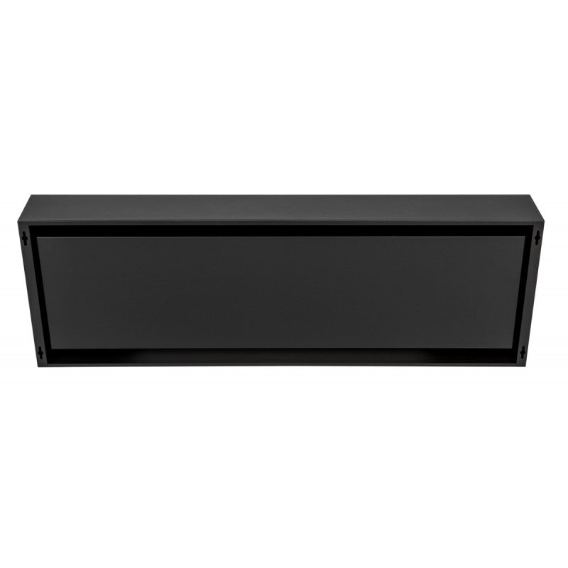 Bio Ethanol Wall Fireplace Black Box 120 cm