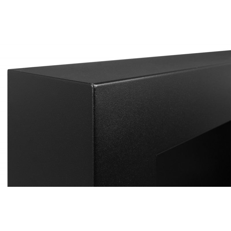 Bio Ethanol Wall Fireplace Black Box 65 cm