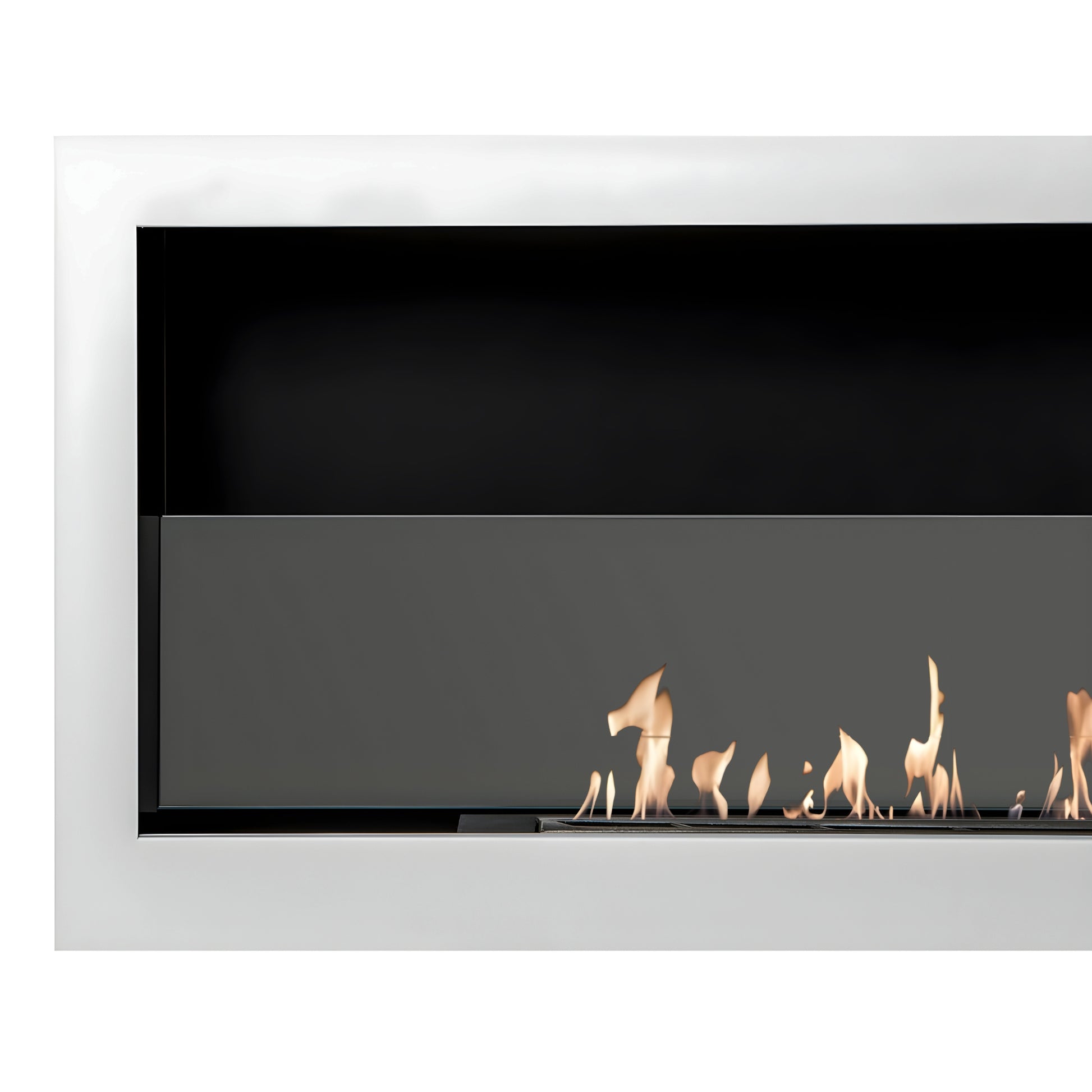 Bio Ethanol Wall Mounting Fireplace White 120 cm