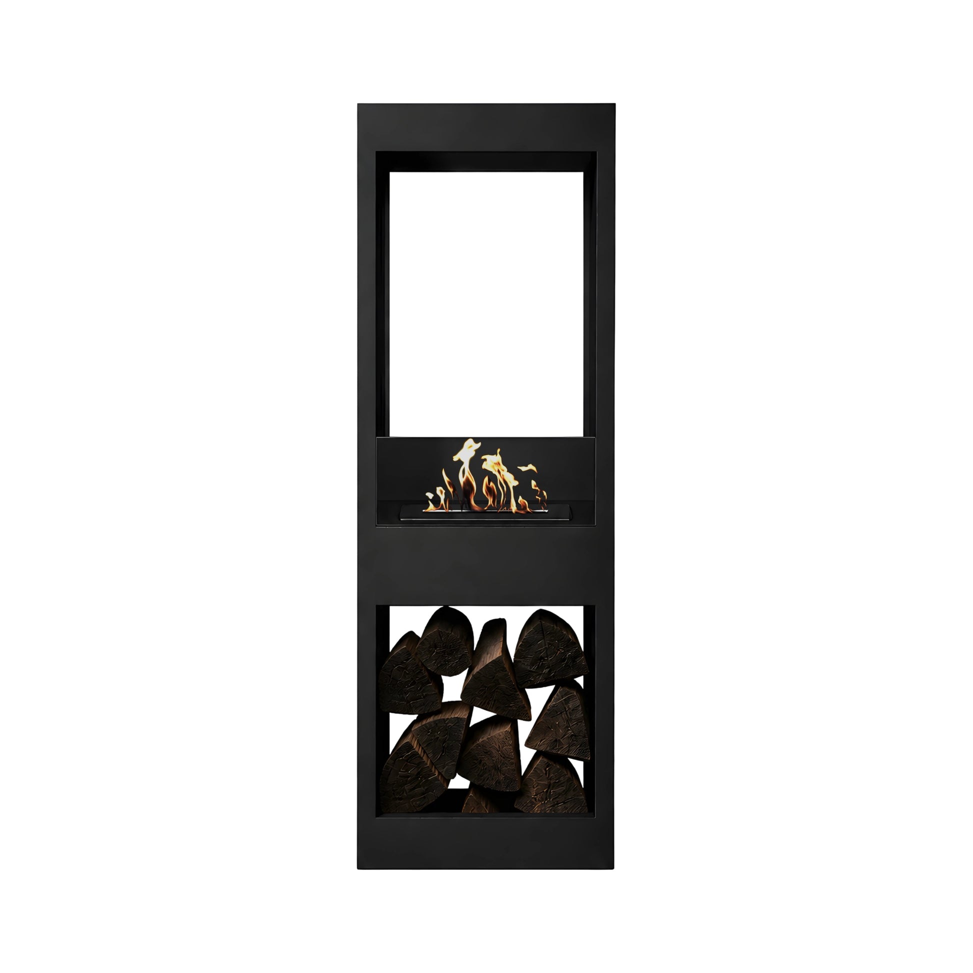 Blink See-Through Freestanding Fireplace H140 cm