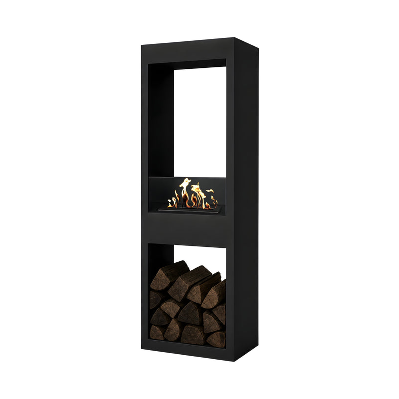 Blink See-Through Freestanding Fireplace H140 cm