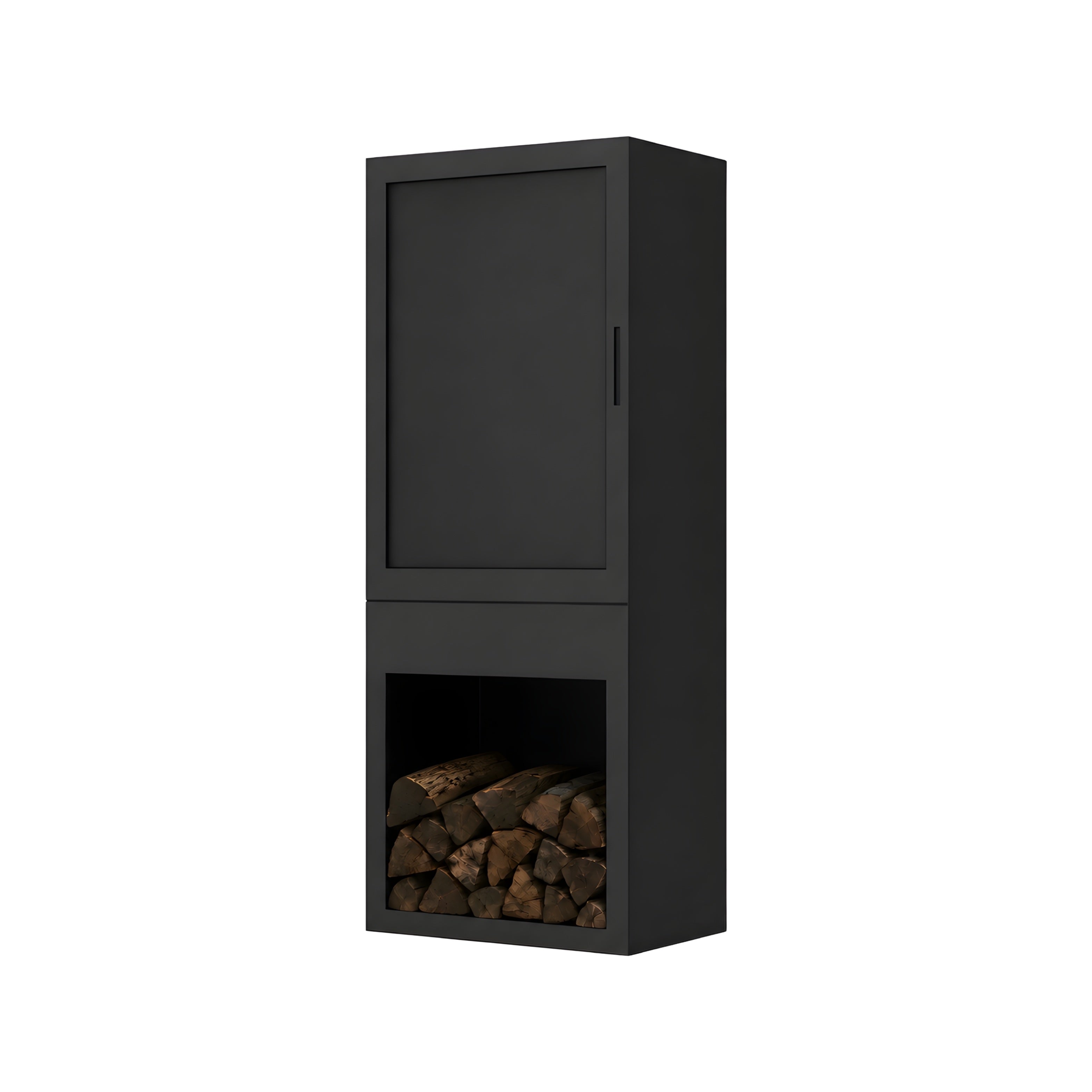 Image of Boss Vertical Freestanding Fireplace Full Glass H160 cm
