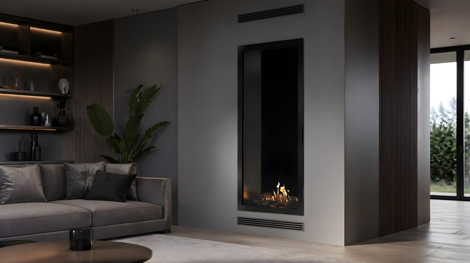 Image of Base Vertical Corner Right Full Glass 60 x 160 cm