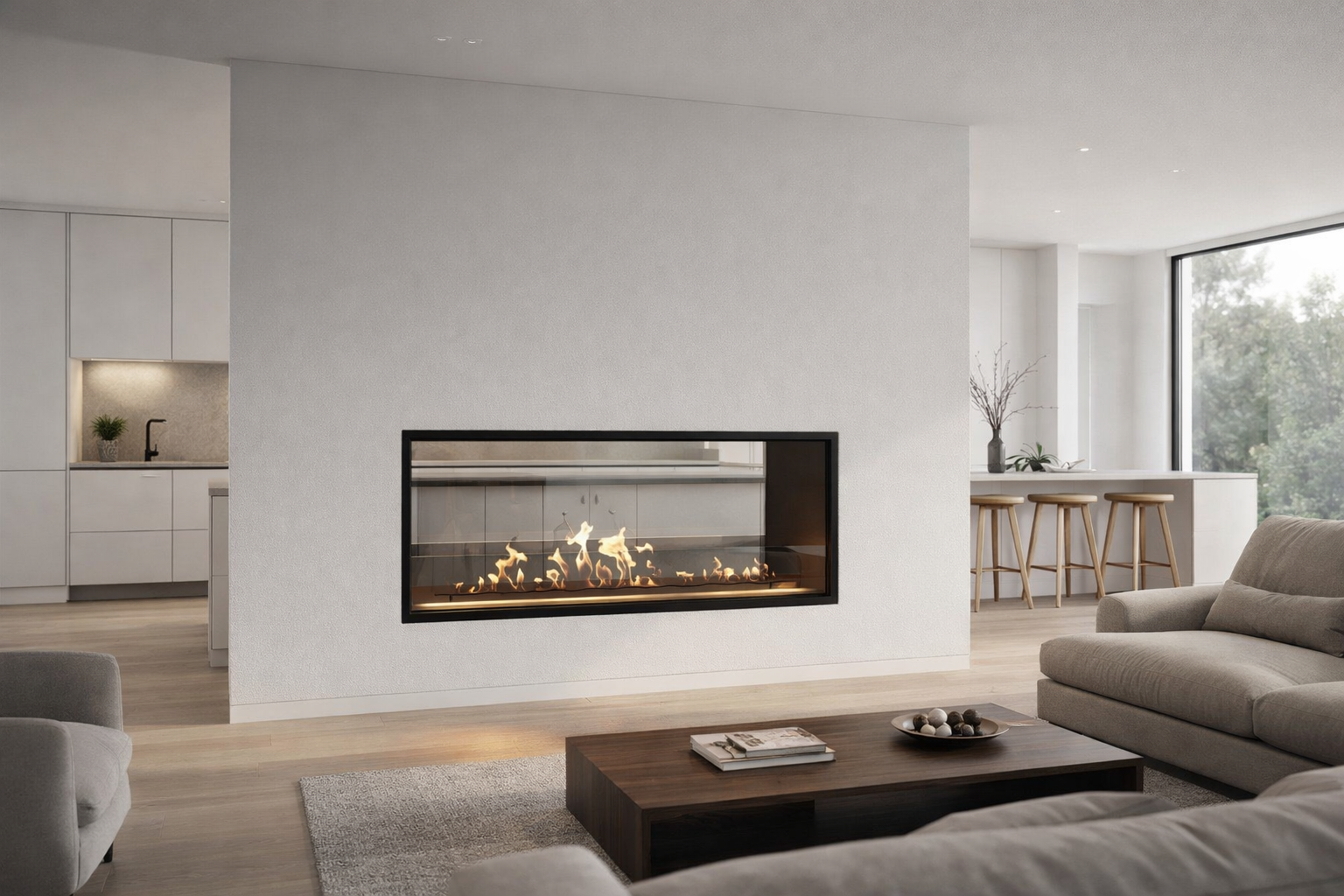 Fame See-Through Fireplace 120 cm