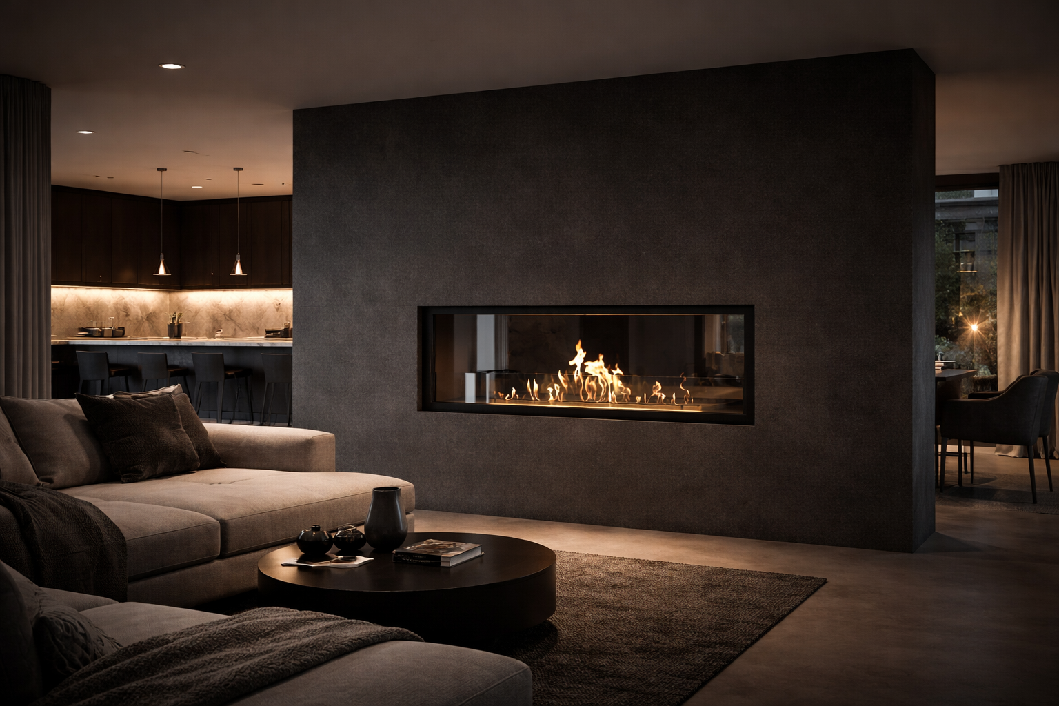 Image of Fame See-Through Bio Ethanol Fireplace 120 cm