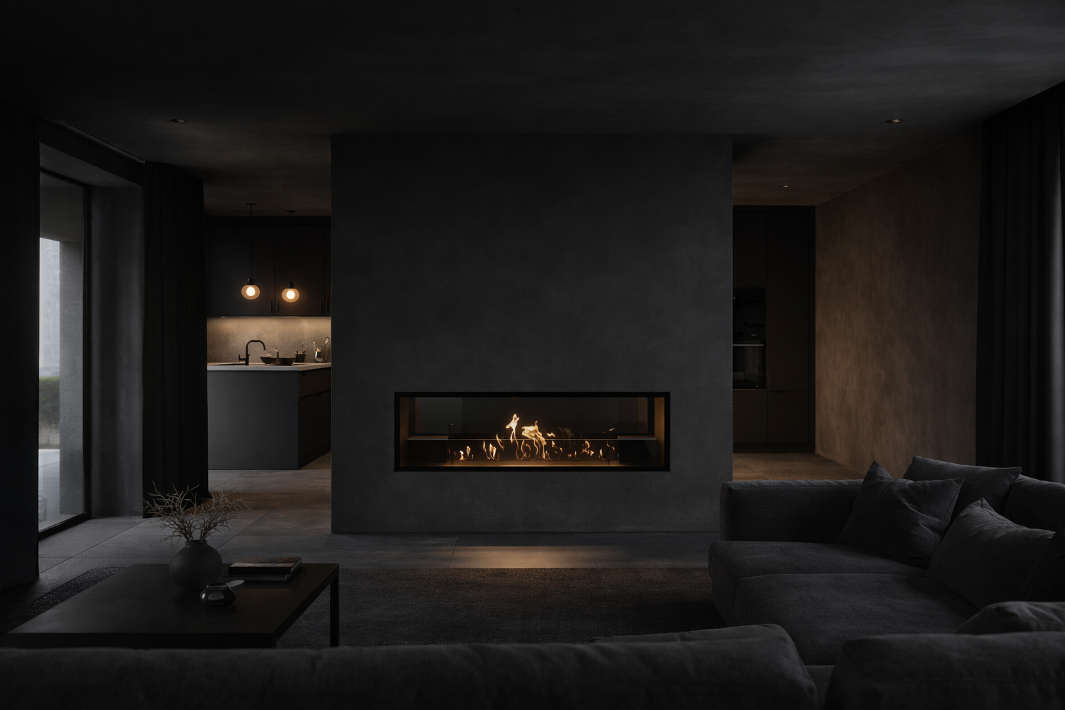 Image of Fame See-Through Bio Ethanol Fireplace 130 cm
