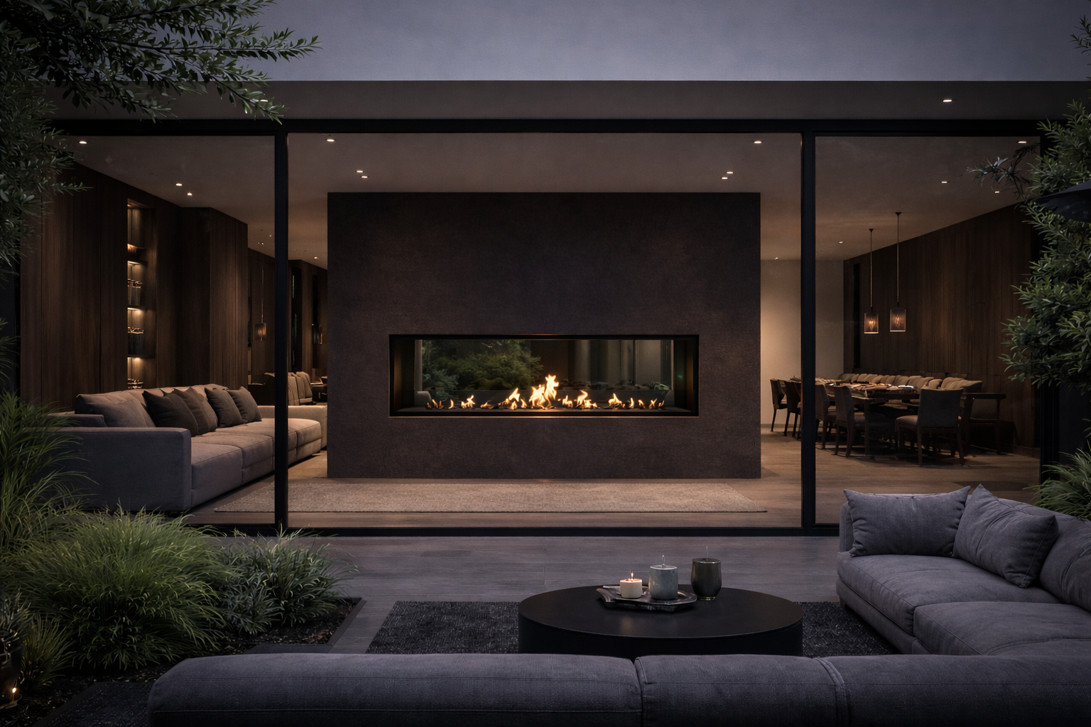 Image of Fame See-Through Bio Ethanol Fireplace 140 cm