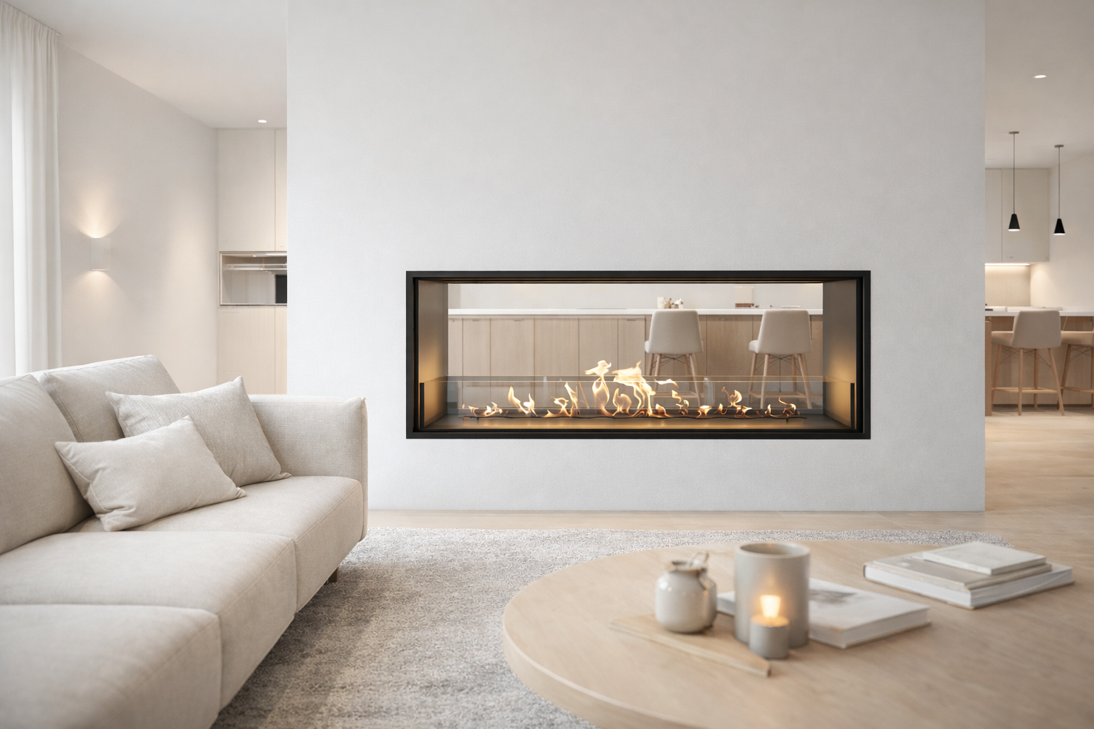 Fame See-Through Bio Ethanol Fireplace 150 cm